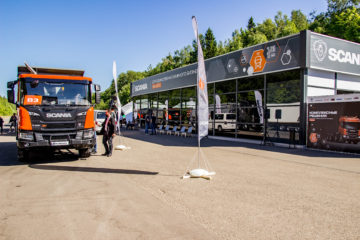 Презентация и тест-драйв новых моделей грузовых автомобилей Scania. - шатры А-Тент
