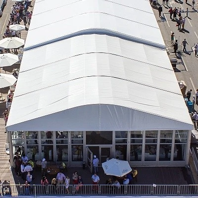 Классические павильоны CURVED TENT вид сверху