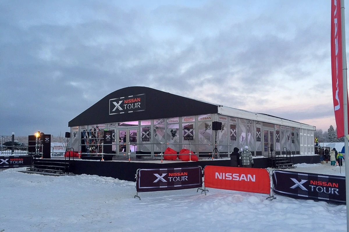 Классические конструкции CURVED TENT для Nissan вид снаружи