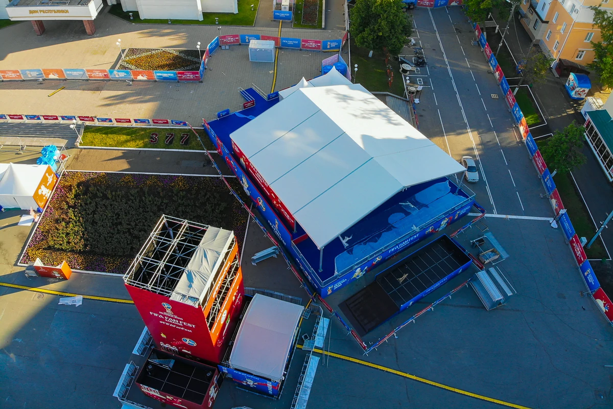 Классические конструкции BIG TENT вид сверху FIFA Fan fest