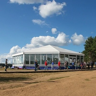 Классические павильоны POLYGONAL TENT вид сбоку